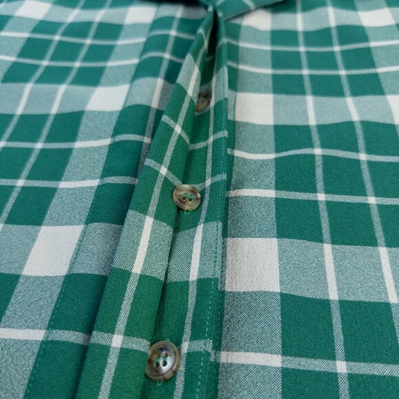 EUC $595 MM6 Maison Margiela Oversized Green Check Boxy Top IT 38 US 2 - Picture 6 of 8